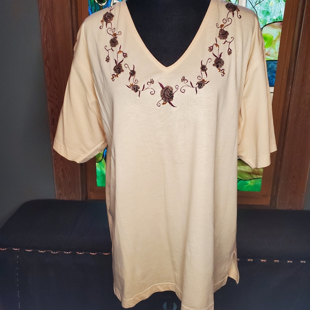 Vintage 90s Carole Little Sport Fall Tee